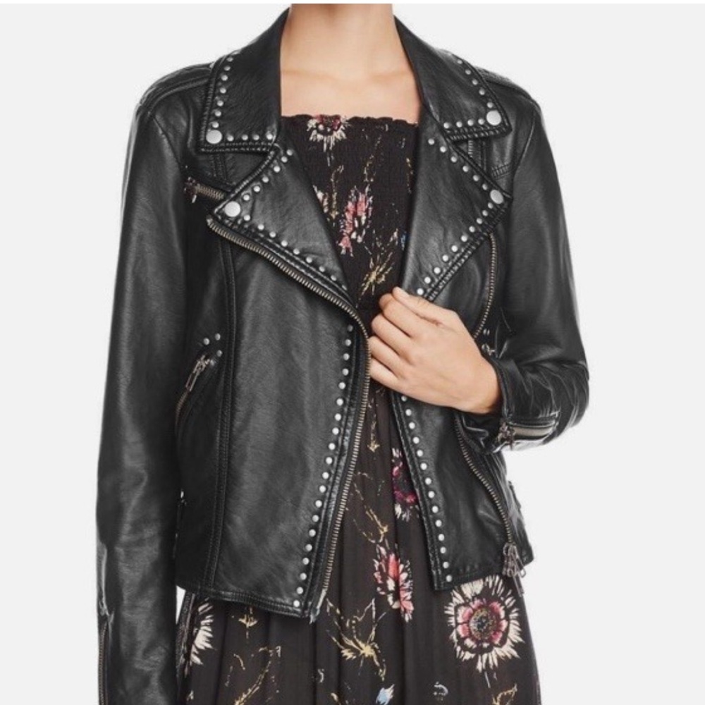Free People Black Studded Jacket